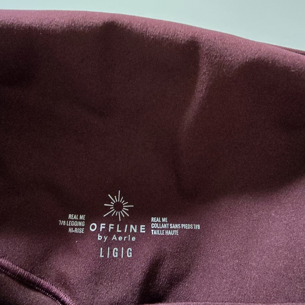 Aerie Offline Burgundy Leggings - Picture 7 of 7